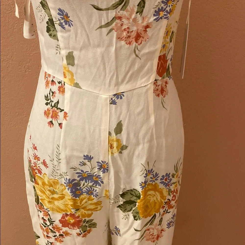 REFORMATION Elegant Floral White Jumpsuit - Picture 4 of 12